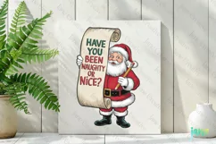 Naughty Santa Claus Christmas Sublimation Clipart Product Image 2