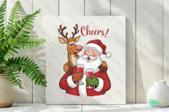Naughty Santa Claus Christmas Sublimation Clipart Product Image 2