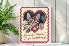 Peek-a-boo, Valentine Illustration Card Product Image 2