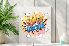 Pop-art Teacher Sublimation Clipart Product Image 2