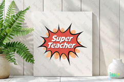 Pop-art Teacher Sublimation Clipart Product Image 2