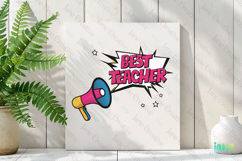 Pop-art Teacher Sublimation Clipart Product Image 2