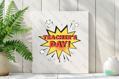 Pop-art Teacher Sublimation Clipart Product Image 2