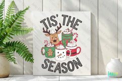 Retro Christmas Tis The Season Sublimation PNG Product Image 2