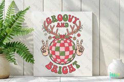 Retro Christmas Groovy And Bright Sublimation PNG Product Image 2