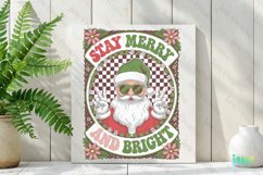 Retro Christmas Stay Merry And Bright Sublimation PNG Product Image 2