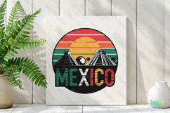 Mexico Retro Cityscape Sublimation Clipart Product Image 2