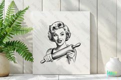 Retro Housewife Sublimation Clipart Product Image 2