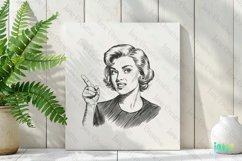 Retro Housewife Sublimation Clipart Product Image 2