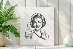 Retro Housewife Sublimation Clipart Product Image 2