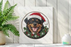 Embroidered Christmas Rottweiler Dog Ornament Clipart Product Image 3