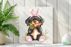 Easter Bunny Rottweiler Dog Clipart Product Image 3