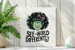 See The World Differently Funny Cyclops Girl Clipart Product Image 2