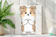 Shetland Sheepdog Cartoon Dog Sublimation Clipart Product Image 2