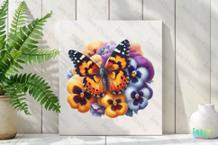 Spring Butterfly Clipart Sublimation Product Image 2