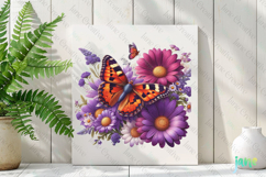 Spring Butterfly Clipart Sublimation Product Image 2
