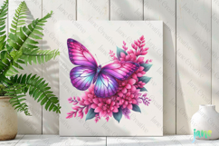 Spring Butterfly Clipart Sublimation Product Image 2