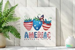 Patriotic Strawberry Fruit Clipart Product Image 2