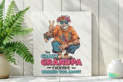 The Crazy Grandpa Funny Dad Quote Clipart Product Image 3