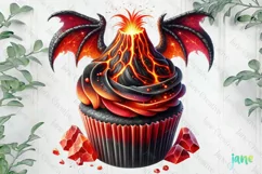 Whimsically The Fiery Heart Of A Volcano Cupcake Product Image 2