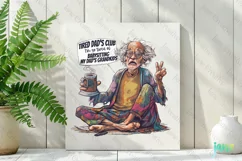 Tired Dad's Club Funny Dad Quote Clipart Product Image 3