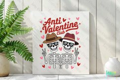 Anti Valentine Club Skeleton Clipart PNG Product Image 2