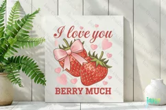I Love You Berry Much Clipart PNG Product Image 2