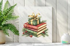 Vintage Book Christmas Sublimation PNG Product Image 2