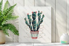 Vintage Christmas Cactus Clipart Product Image 3