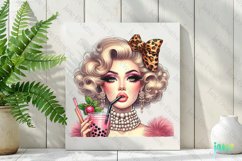Vintage Pin-Up Girl Sublimation Clipart Product Image 2
