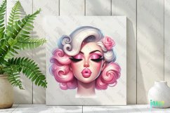 Vintage Pin-Up Girl Sublimation Clipart Product Image 2