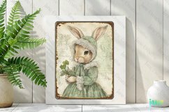 Vintage St Patrick&#039;s Day Bunnies Card Product Image 2
