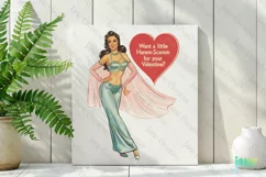 Want a Little Harem-Scarem for You Valentine Vintage PNG Product Image 2