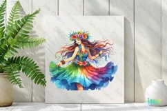 Watercolor Hawaiian Woman Sublimation Product Image 2