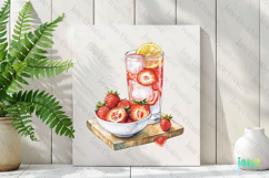 Watercolor Strawberry Clipart PNG Product Image 2