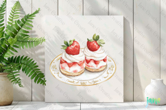 Watercolor Strawberry Clipart PNG Product Image 2