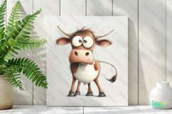 Cow Whimsical Animals Clipart Sublimation Product Image 3