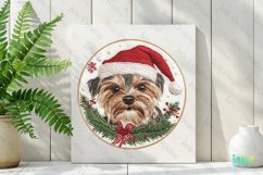 Embroidered Christmas Yorkshire Terrier Dog Ornament Clipart Product Image 2