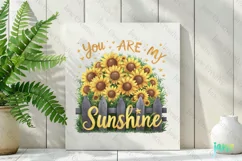 You Are My Sunshine Sunflower Quotes Clipart Product Image 2