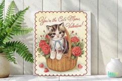 You&#039;re The Cat&#039;s Meow Valentine Illustration Card Product Image 2