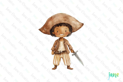 Watercolor Pirate Clipart Product Image 1