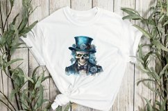 Gothic Turquoise Halloween Skull Sublimation Product Image 3