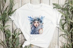 Winter Fairy Watercolor Sublimation Clipart Product Image 3
