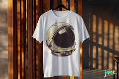 Retro Astronaut&#039;s Helmet Sublimation Clipart Product Image 3