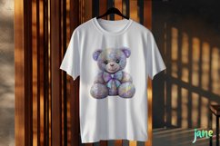 Girly Glitter Coquette Valentine Teddy Bear Clipart Product Image 3