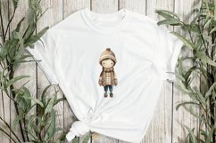Cozy Winter Vibes Boy Sublimation Clipart Product Image 2