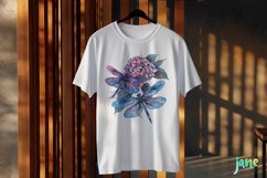 Dragonfly And Flowers Tatoo Clipart Product Image 3
