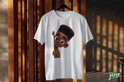 Peeking African American Little Boy Clipart Product Image 3
