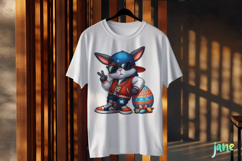 Retro Easter Bunny Sublimation Clipart Product Image 3