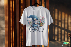 Spring Gnome And Daisy Bicycle Clipart Product Image 3